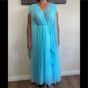 Claire Sandra by Lucie Ann Blue Peignoir Gown/Robe